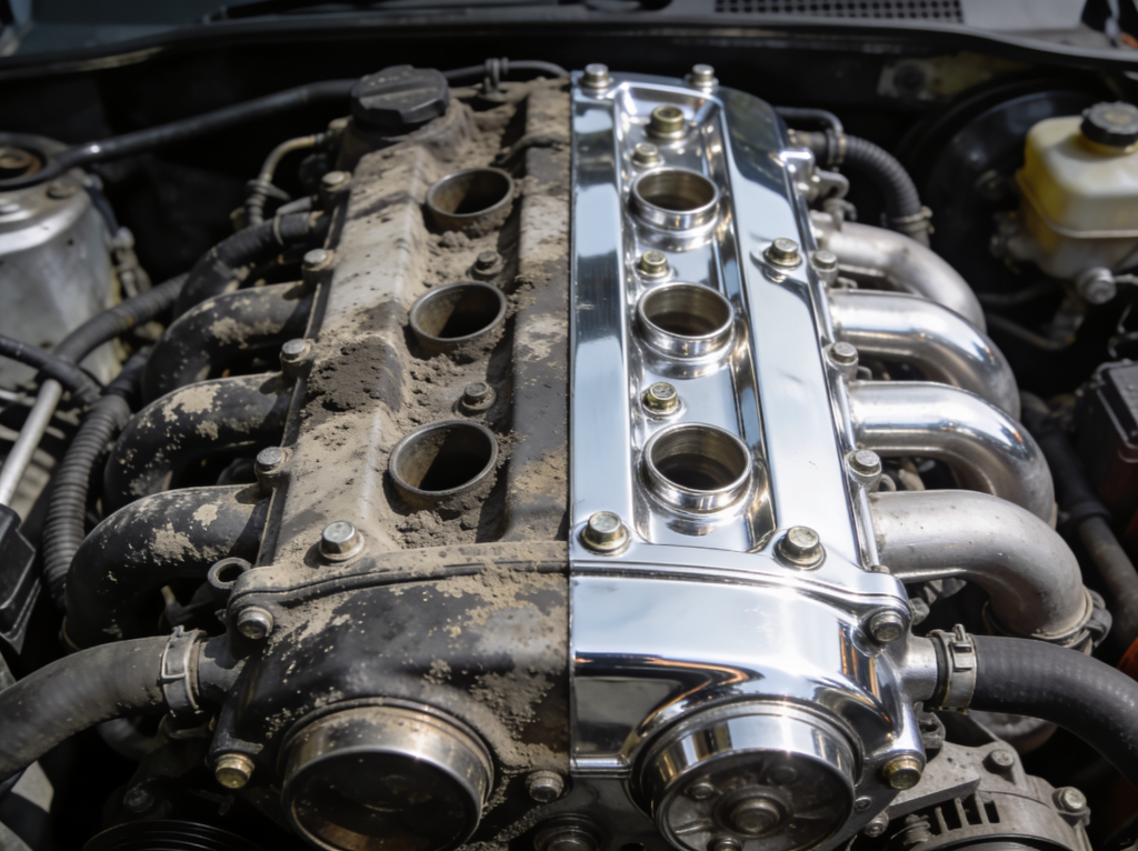 Protezione motore auto con coating