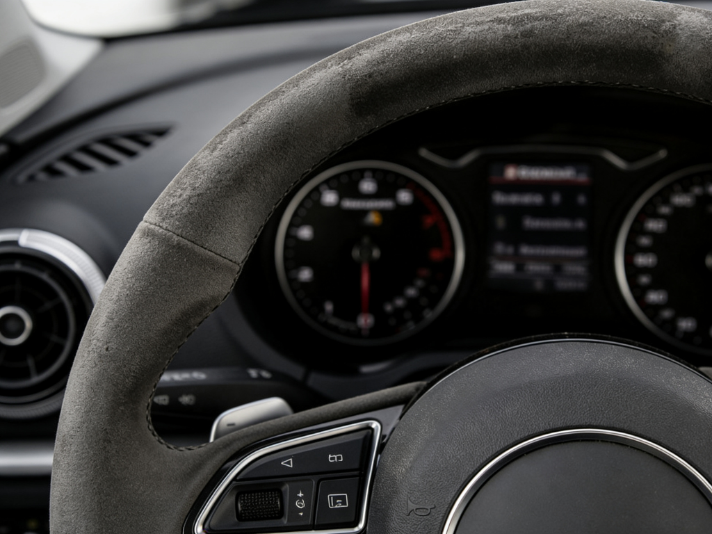 Volante auto alcantara protezione