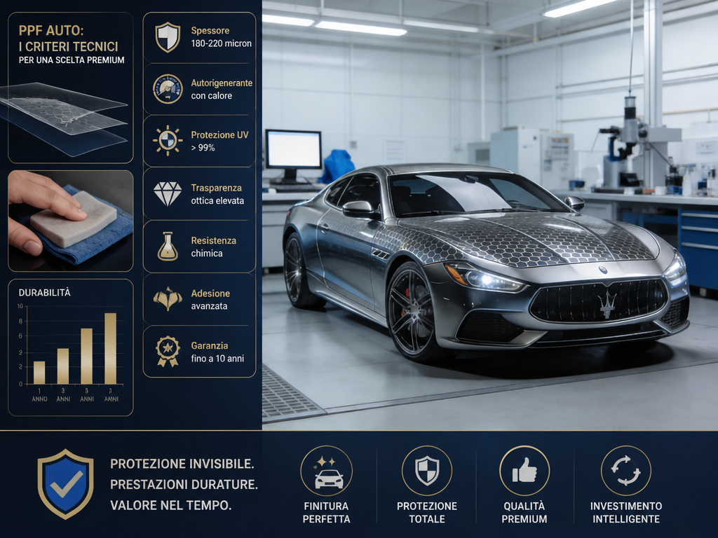 PPF auto criteri tecnici per una scelta premium