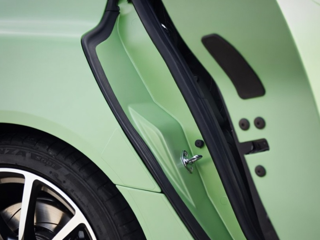 conformazione della pellicola wrapping alla battuta della portiera di un'auto